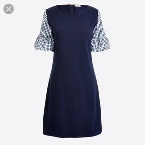 J. Crew Factory Gingham Sleeve Dress